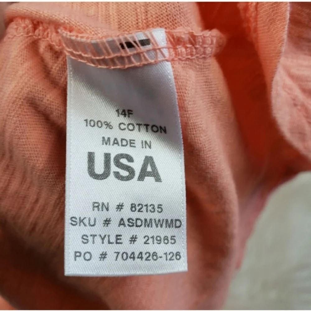 Fresh Produce peachy orange high low tank dress size medium
